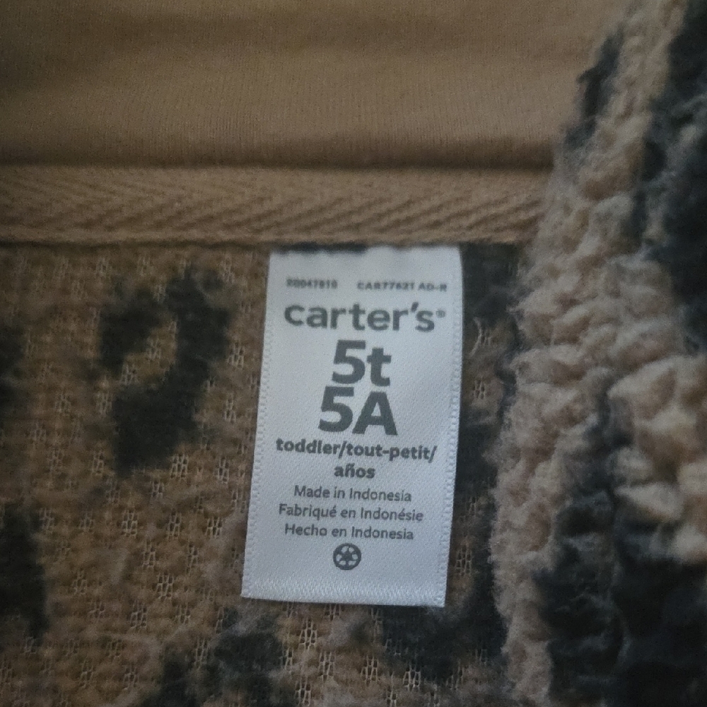 Carter's Girl's Leopard Hoodie - Picture 6 of 7